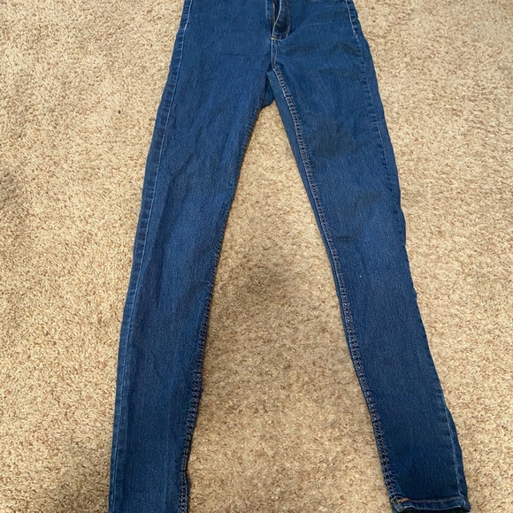 Blue high rise skinny jeans size 4 - Picture 3 of 3